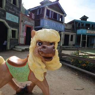 Toy Horse in Abandoned Western Town Set