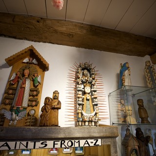 Folk Art Religious Saints Collection Display