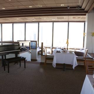 Piano and a View at a Cosmopolitan Restaurant
