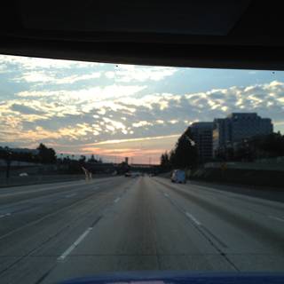 Freeway Sunset in Pasadena