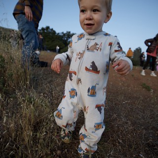 Toddler Runs Free on Mount Diablo at Dusk