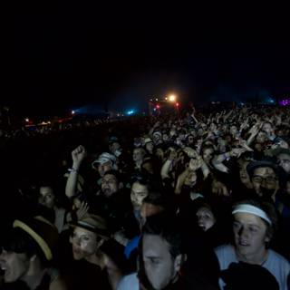 Nighttime Crowd at Coachella Music Festival