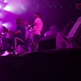 Purple Spotlight on the Stage