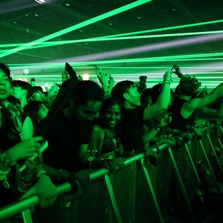 Electric Green Laser Light Show at Wobbleland 2026