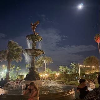 Moonlit Fountain Serenade