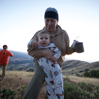 Mother and Toddler at Dawn on Mount Diablo