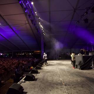 Purple Spotlight on Concert Stage