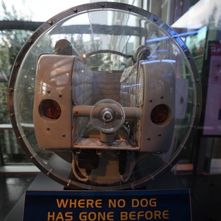 Sputnik 2 Dog Cabin Display - Space History Exhibit