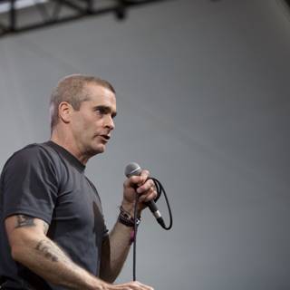 Henry Rollins commanding the microphone at Coachella 2009