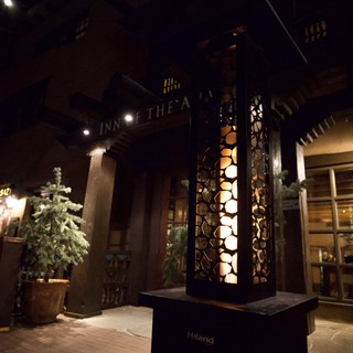 Decorative Fire Tower at Inn of the Anasazi Entrance