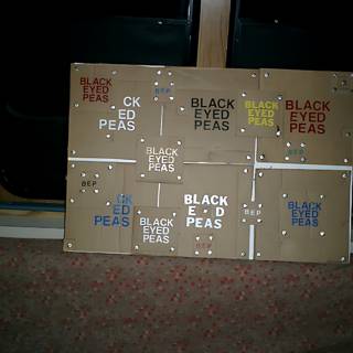 Black Pea Cardboard Sign