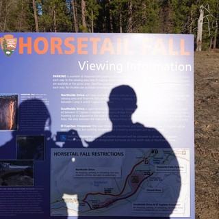 Horsetail Fall Information Sign at Yosemite