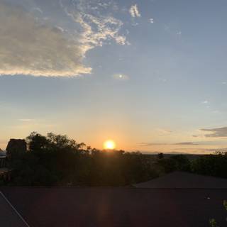 Sunset Glow over Santa Fe Housing