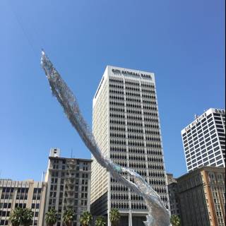 High-Flying Kite in the City Sky