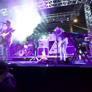 Purple Spotlight Rock Concert