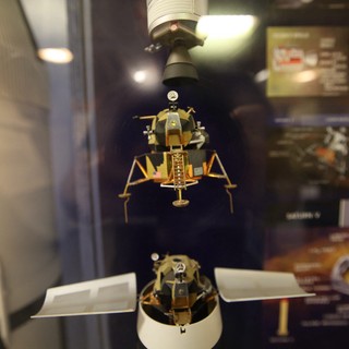 Apollo Lunar Module and Command Module Scale Model Display