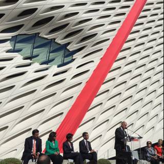 Leaders in front of The Broad