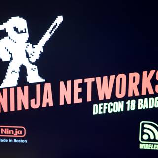 Ninja Networks Logo Shines on Black
