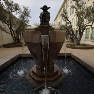 Yoda Fountain at Skywalker Ranch Courtyard