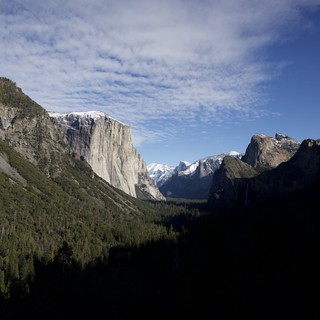Yosemite Valley Winter Vista with El Capitan