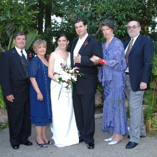 Family Portrait on a Joyful Summer Wedding Day