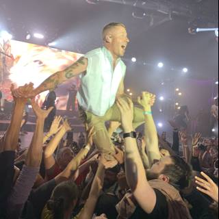 Crowd Surfing at the San Francisco Rock Concert