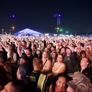 Vibrant Nights at Coachella 2024: A Crowd Engulfed in Music