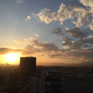Golden Sunset over the L.A. Skyline