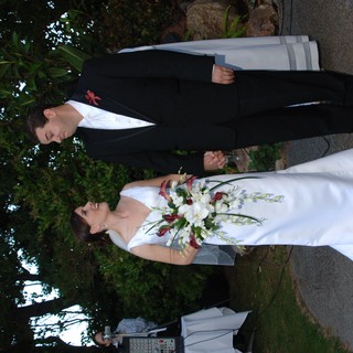 Newlyweds Share a Tender Moment at Outdoor Ceremony