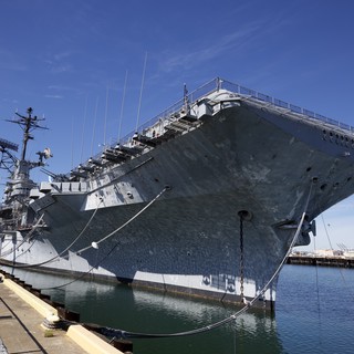 USS Hornet Aircraft Carrier Docked at Museum Port