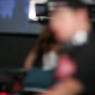 Blurred Crowd in the DJ Booth