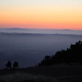 Silhouettes at Dusk on Mount Diablo Summit