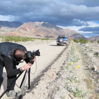 Capturing a Car on a Dirt Road