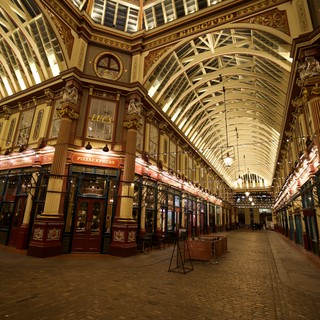 Historic Leadenhall Market Interior with Ornate Victorian Architecture