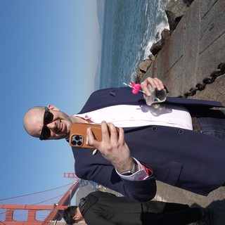 Selfie with Golden Gate Bridge Backdrop