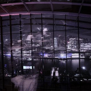 Panoramic Night View from London Observation Deck