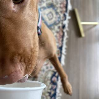 Refreshing Beverage Break for Canine Companion