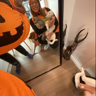 Halloween Costume Fun with Feline Friend