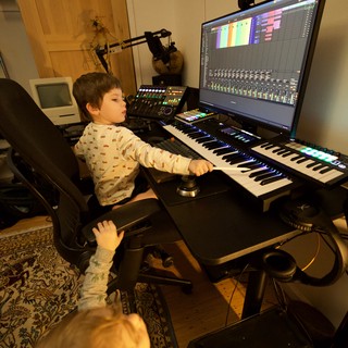Young Music Producer Creating in Home Studio
