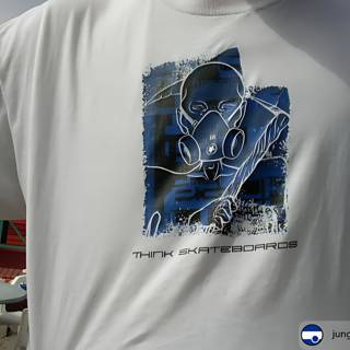 Blue-White Design T-Shirt
