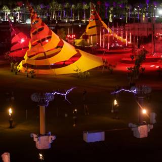 Illuminated Tent at the Coachella Festival