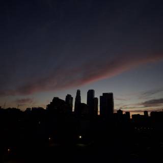 Los Angeles Skyline Ignites in Sunset Glory