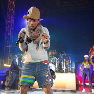 Pharrell Williams Rocks the Stage in Cowboy Hat and Shorts