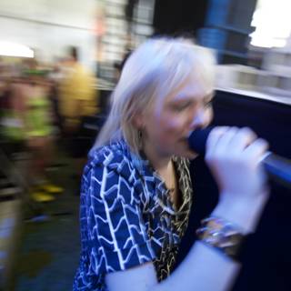 2008 Coachella: Blonde Woman Belting Into Mic