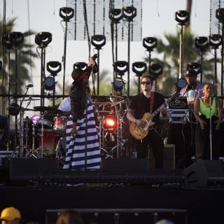 Music Band Performing on Stage at Coachella 2011