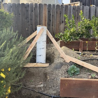 DIY Backyard Chicken Coop A-Frame Structure Under Construction