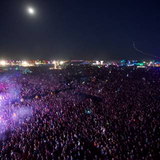 Full Moon over the Festival Crowd