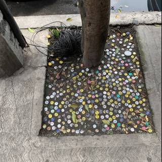 Coin-filled Tree in the Urban Jungle
