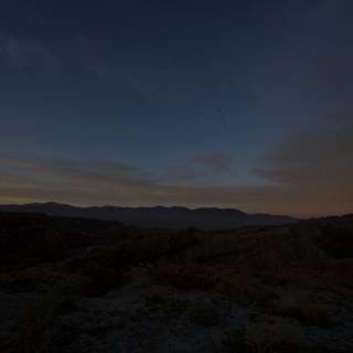 Flying over Anza-Borrego Desert at Sunset