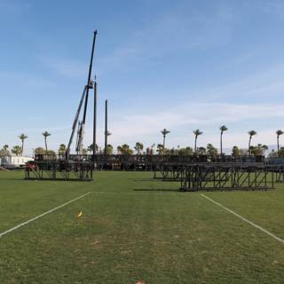 Construction Crane in the Vast Field